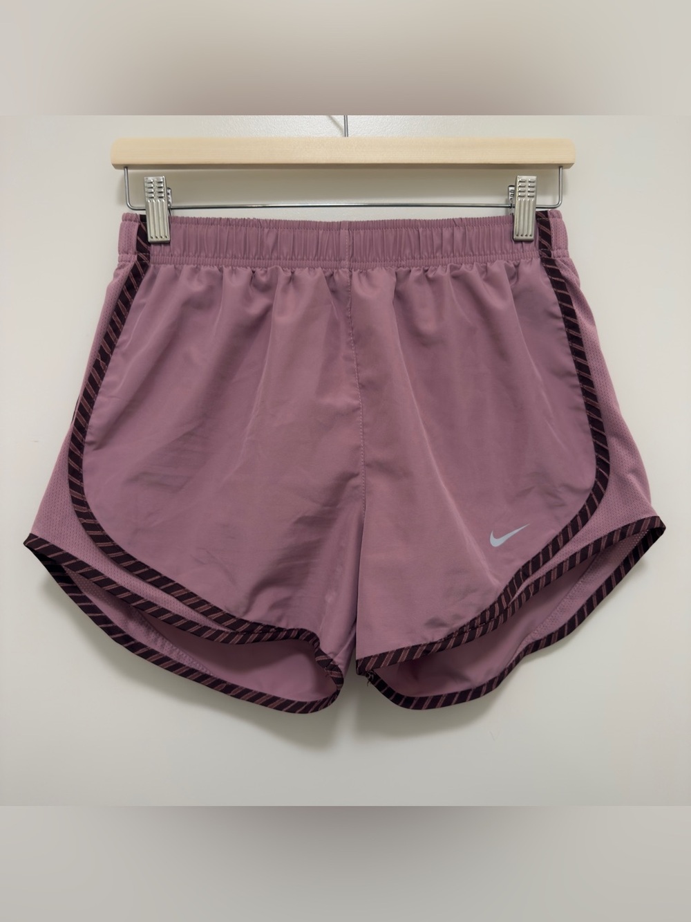 Nike Dri-Fit Lined Running Shorts Pink Size Small S Train Gym Exercise Active